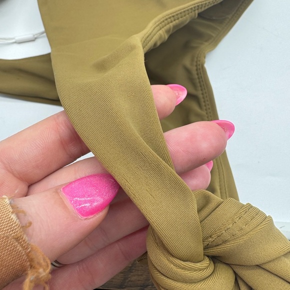 NWT Mikoh Olive Green Tie Bikini Bottoms Size Small - Picture 10 of 10